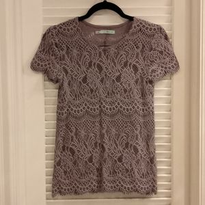 Maurices Lilac Lace Blouse
